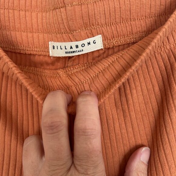 ✨ NWT Billabong | Orange Ribbed Wide-Leg Lounge Pants ✨ Large - Picture 3 of 6